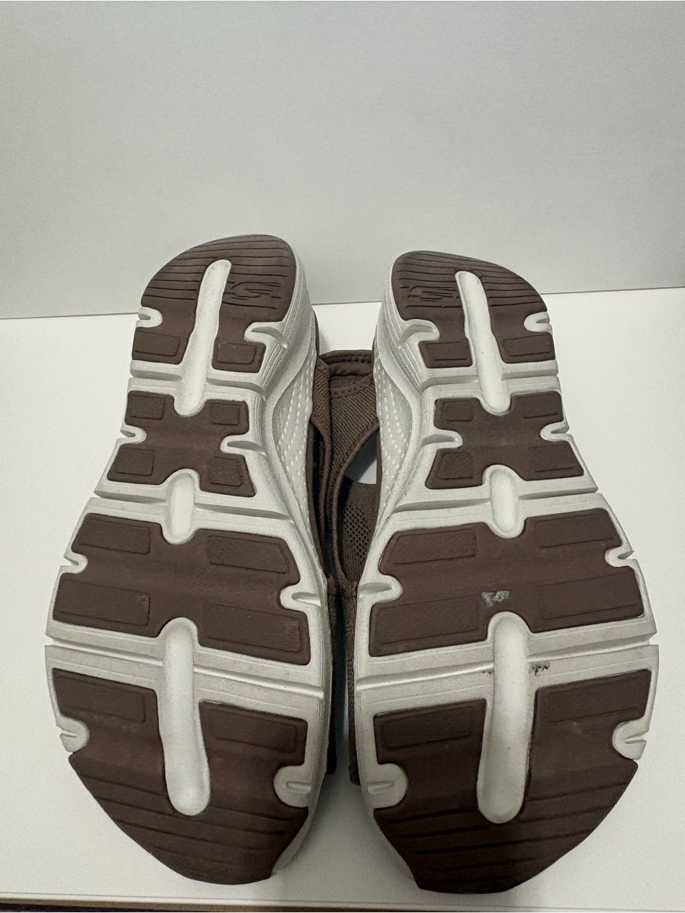 Skechers Brown and White Women's Slide Sandals